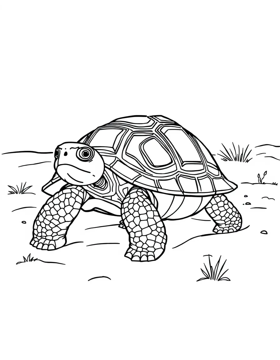 (Arizona) A desert tortoise walking through sand