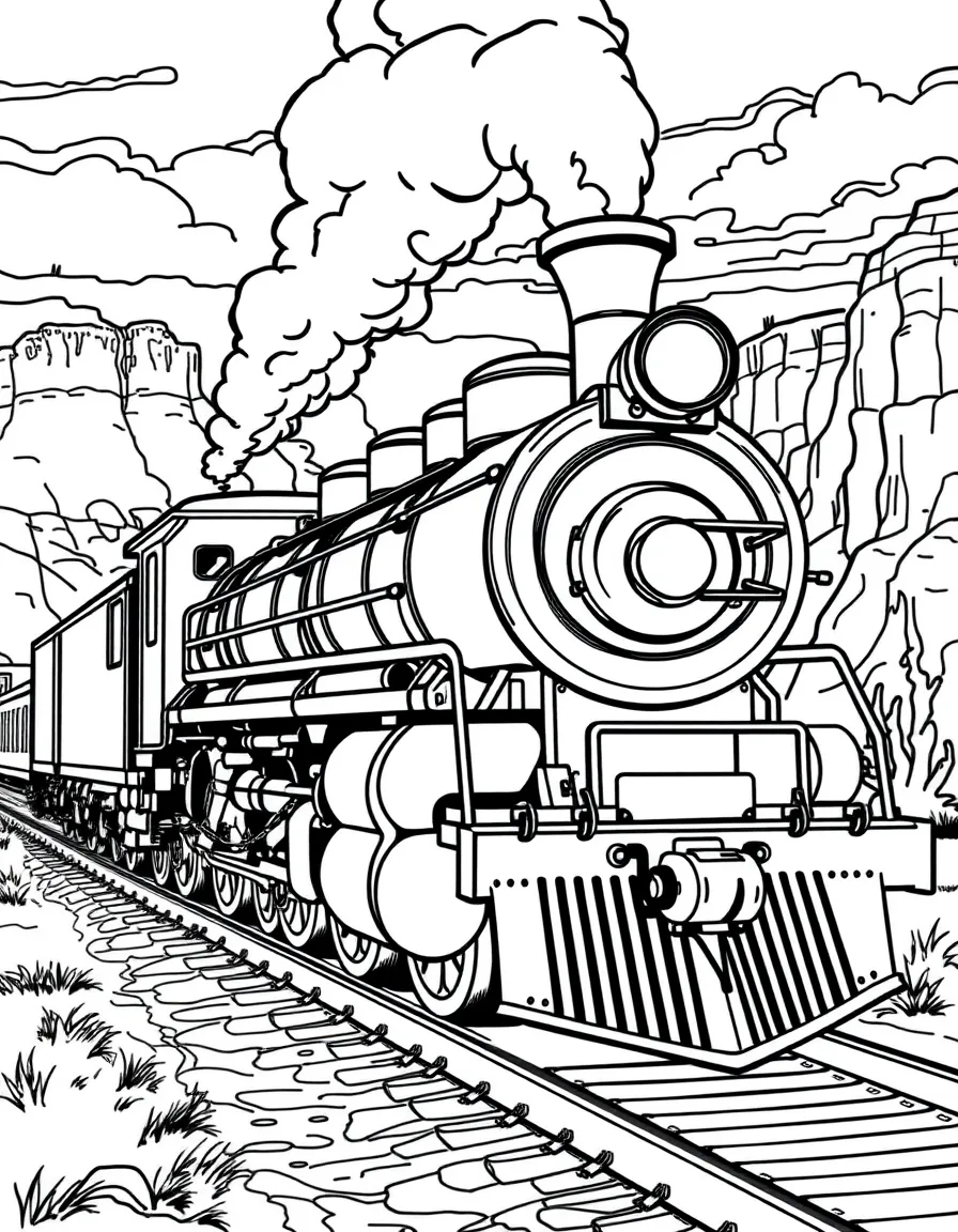 (Arizona) An old steam train on the Grand Canyon Railway