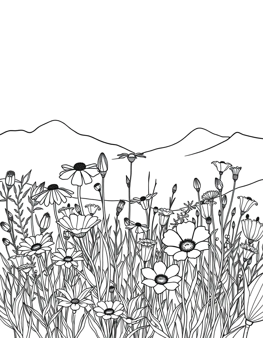 (Arizona) Wildflowers blooming in the desert spring