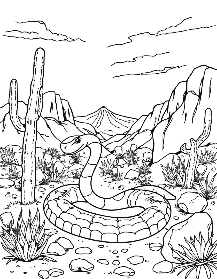 (Arizona) A snake slithering past desert stones
