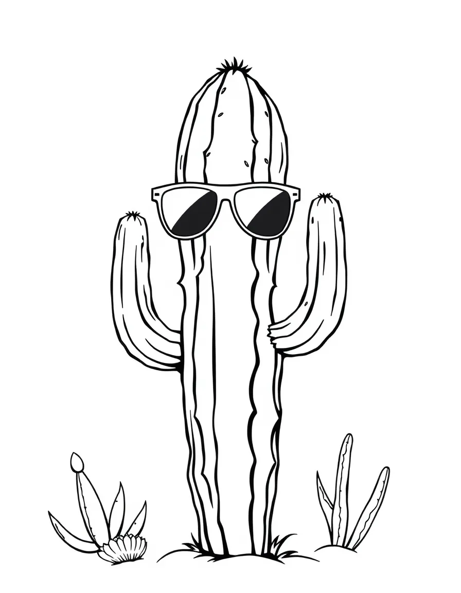 (Arizona) A saguaro cactus wearing sunglasses