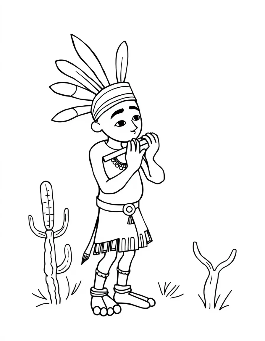 (Arizona) A kokopelli figure playing a flute
