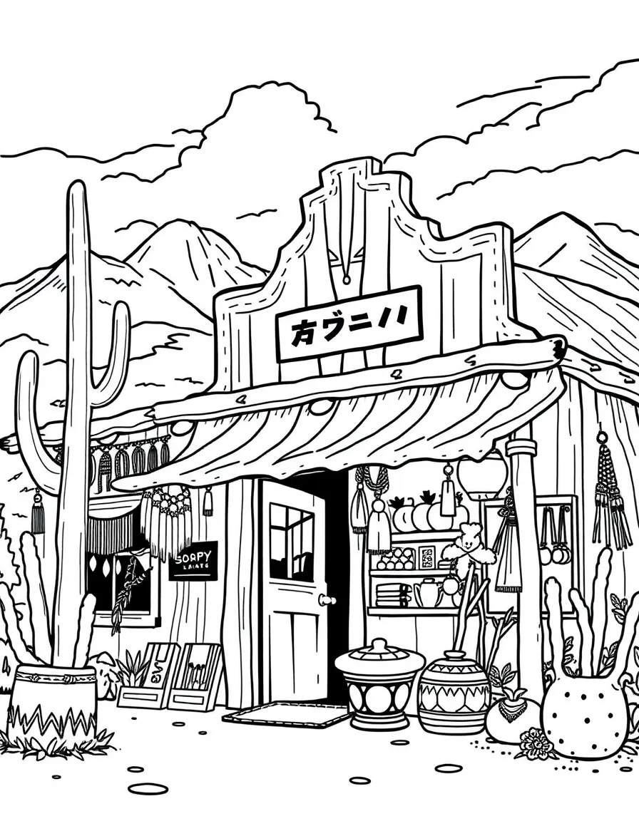(Arizona) A historic trading post with Native crafts