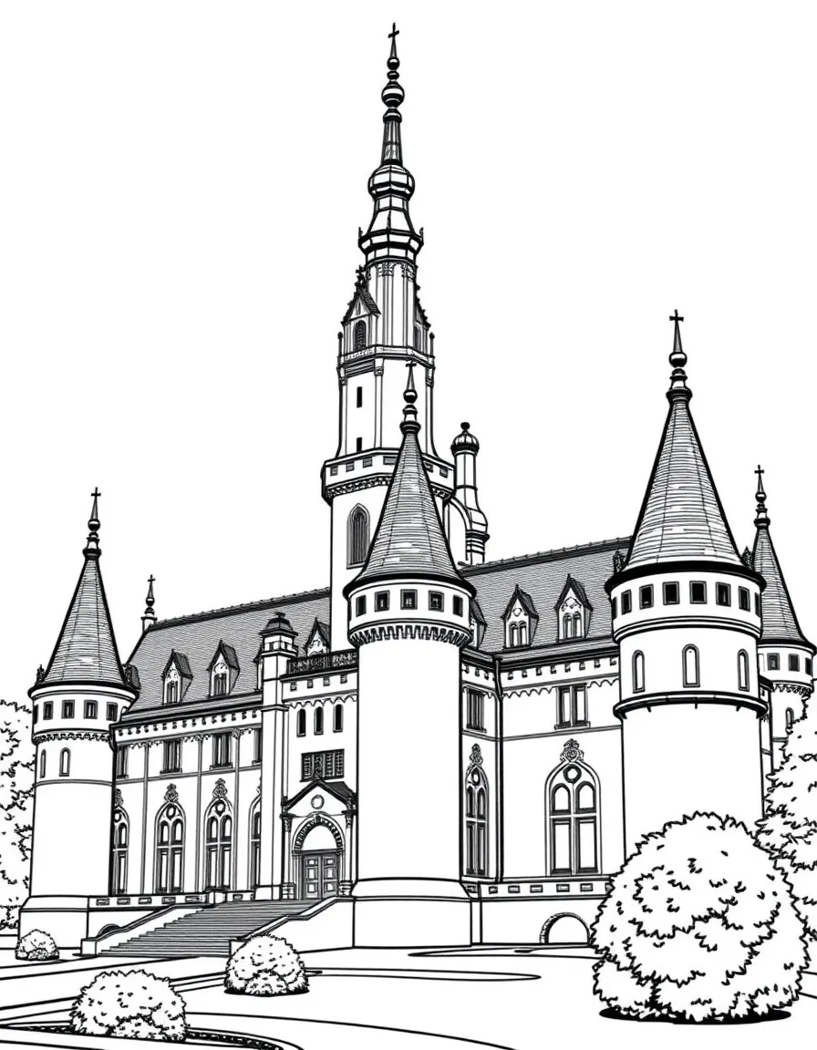 (France) Château de Chambord with distinctive French Renaissance towers