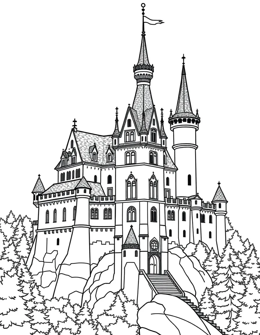 (France) Château de Neuschwanstein-inspired fairy tale castle