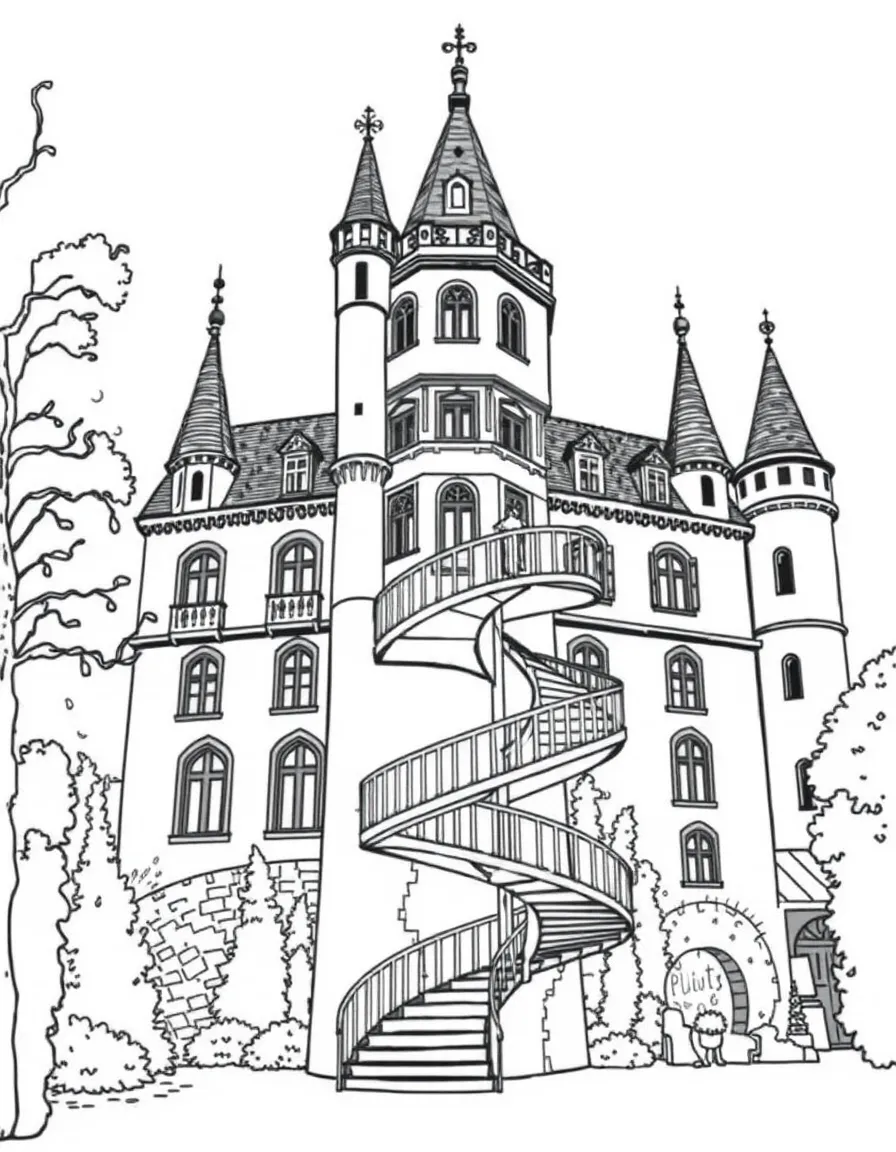 (France) Château de Blois with its famous spiral staircase