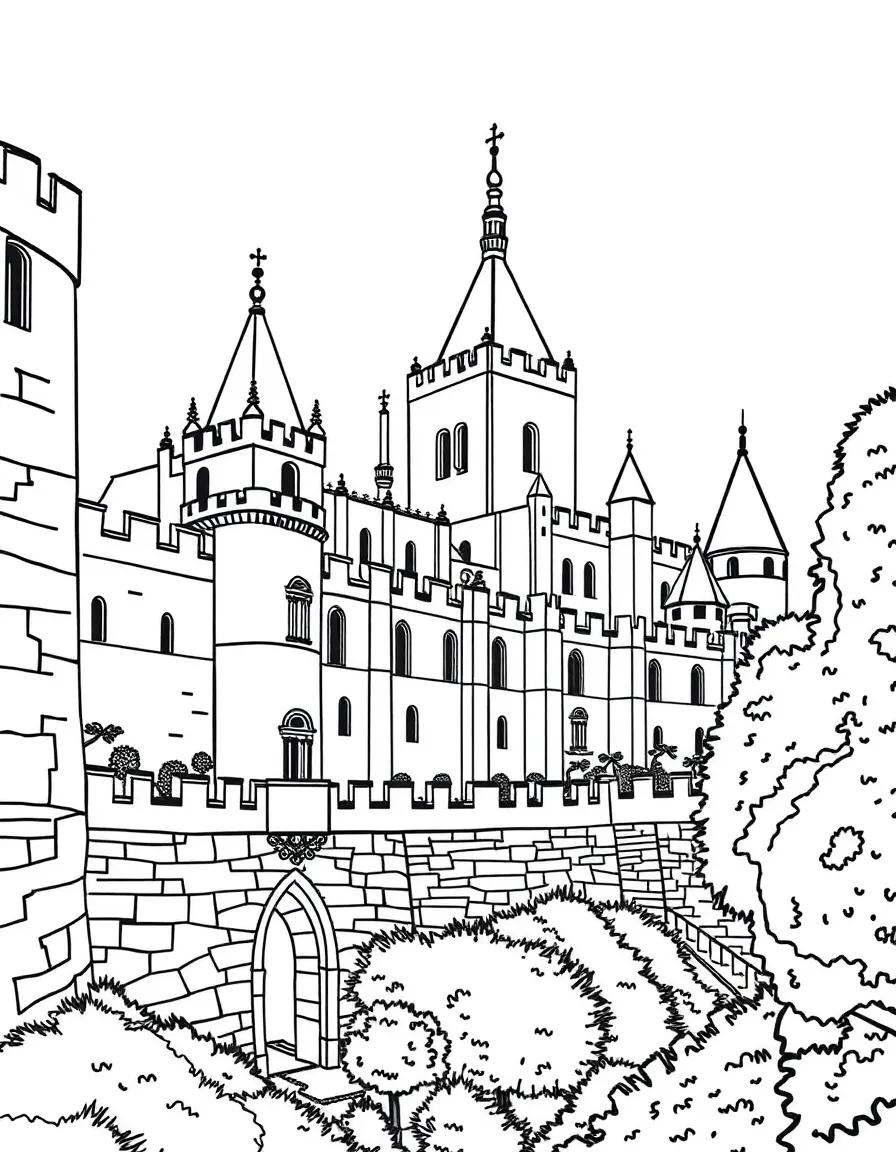 (France) Palais des Papes in Avignon with fortress walls