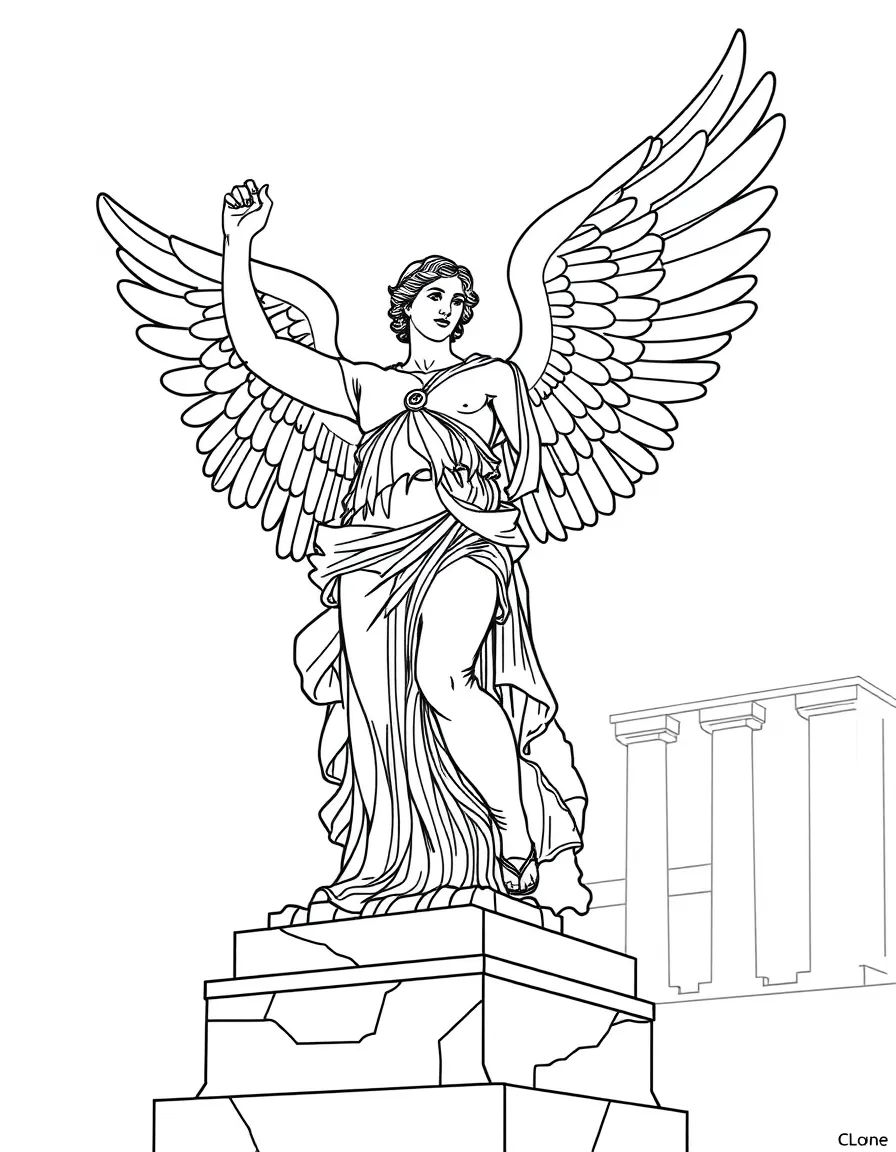 (France) Louvre's Winged Victory of Samothrace statue