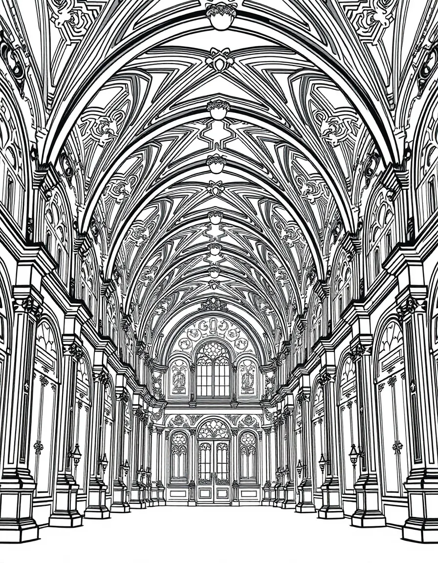 (France) Versailles Palace chapel with vaulted ceiling