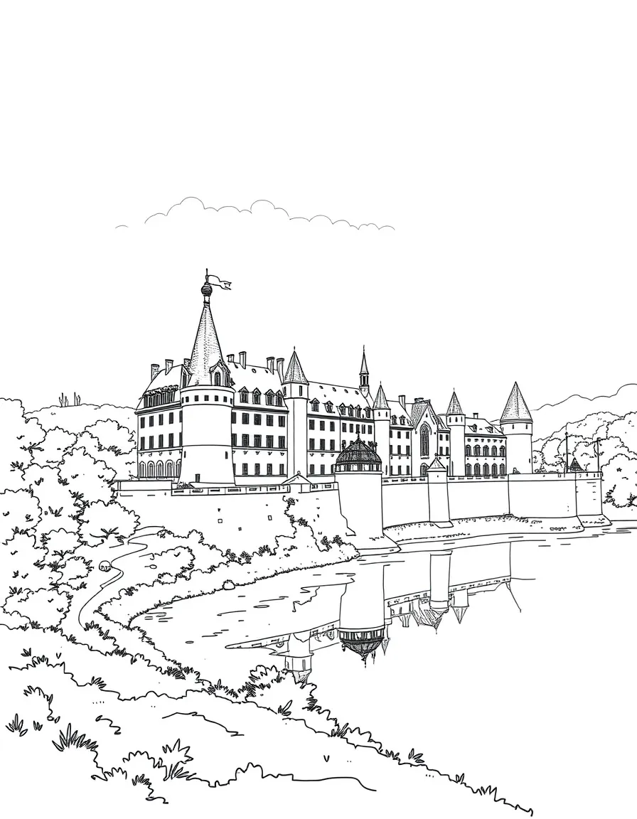 (France) Château de Saumur overlooking the Loire