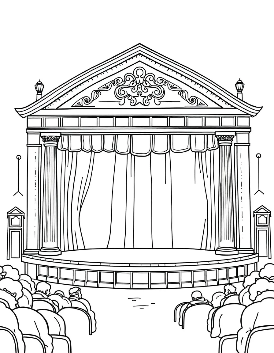 (France) Roman theater of Orange with stage backdrop