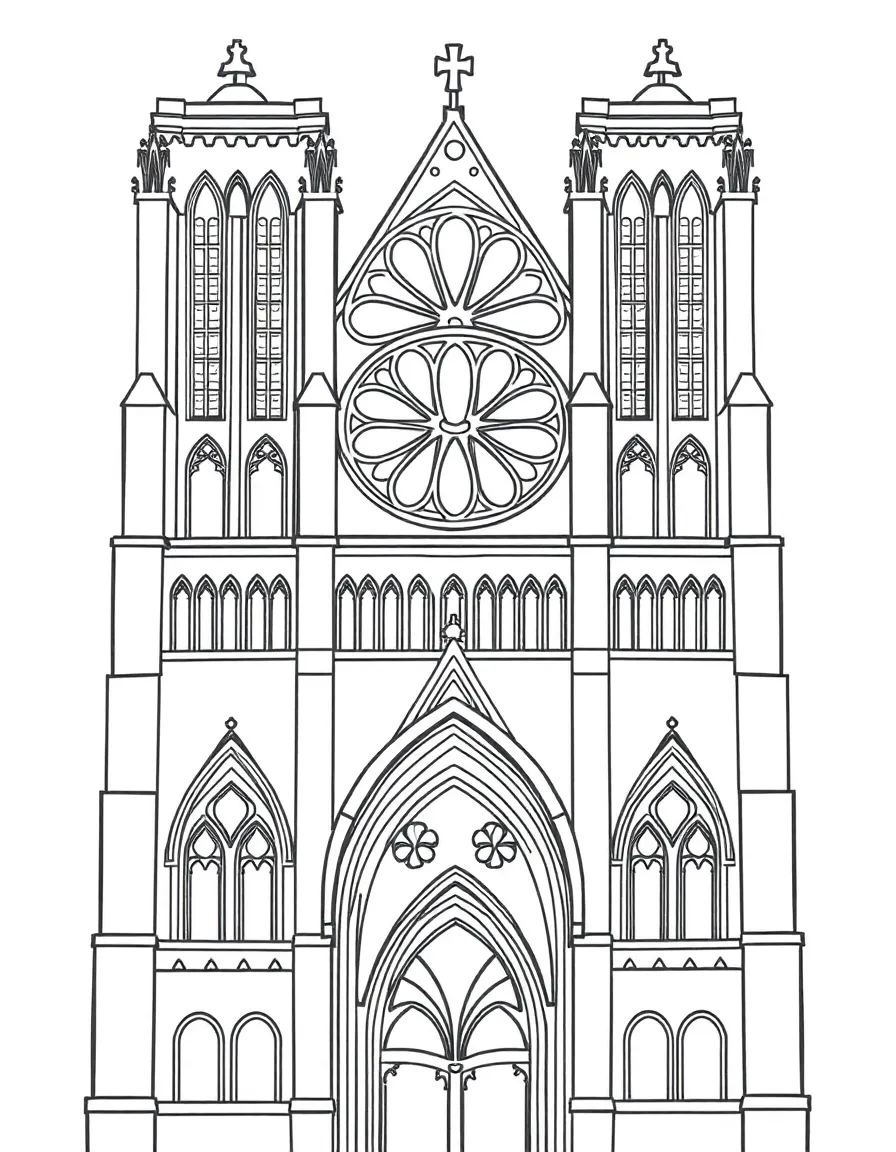 (France) Notre-Dame south rose window geometric pattern
