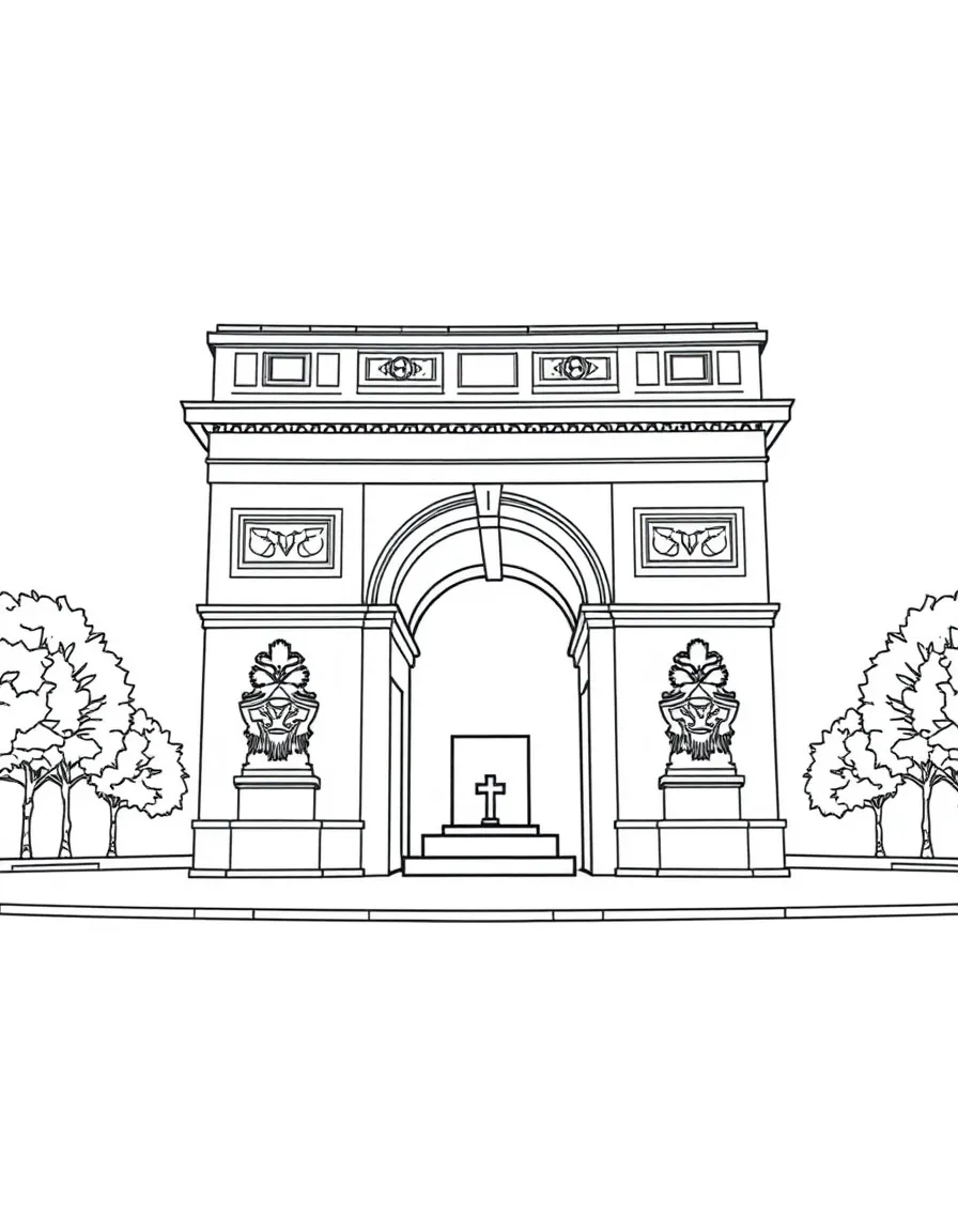 (France) Arc de Triomphe with Tomb of Unknown Soldier