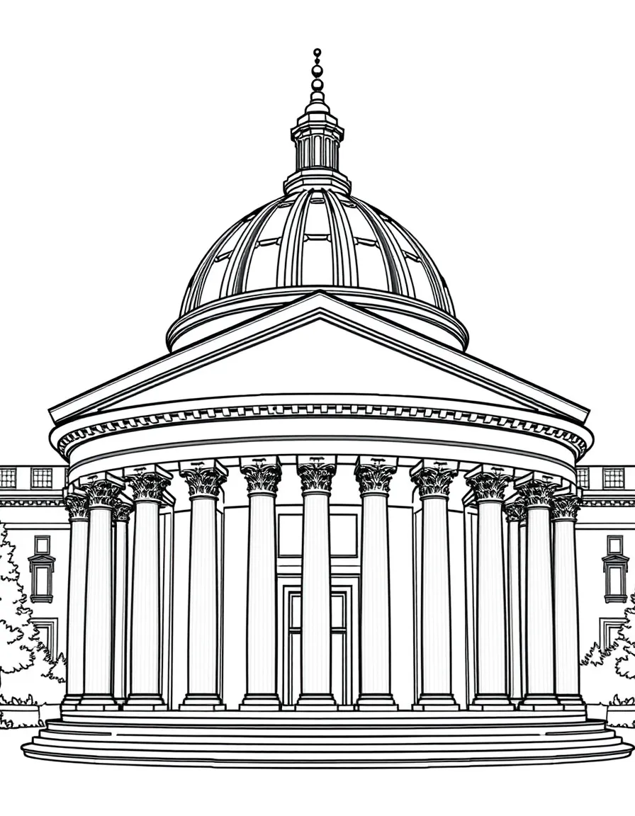 (France) Panthéon dome with classical columns