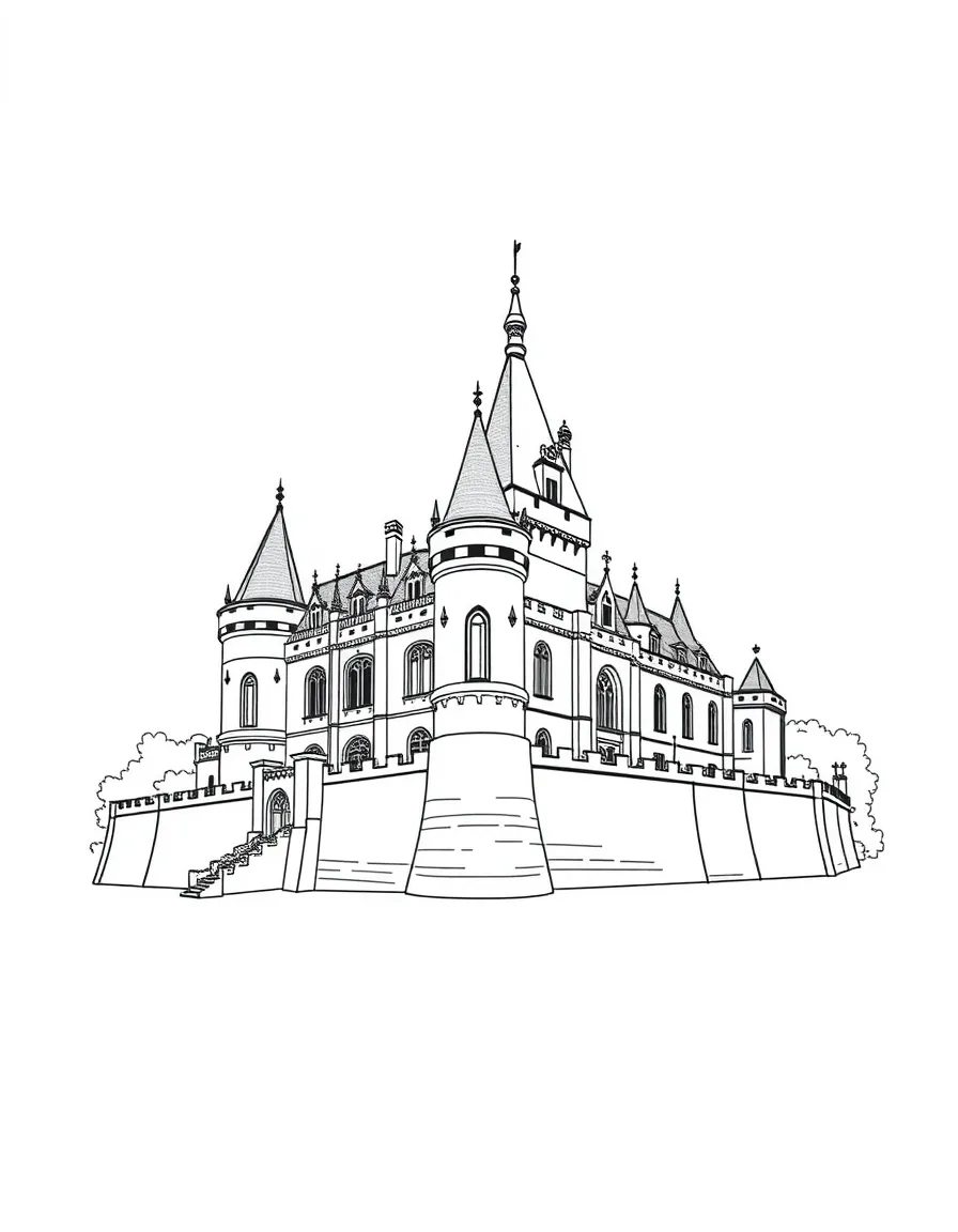 (France) Château de Angers with its massive walls