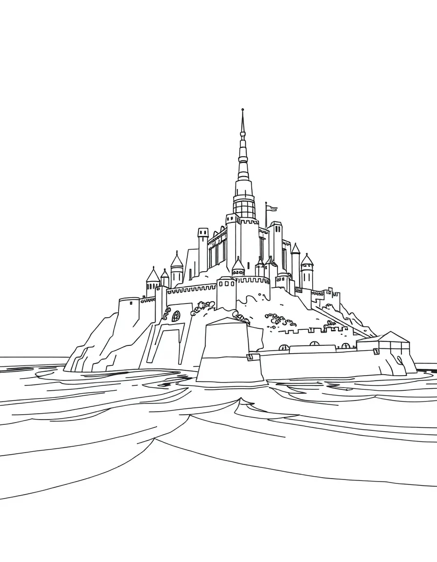 (France) Mont-Saint-Michel tidal bore phenomenon