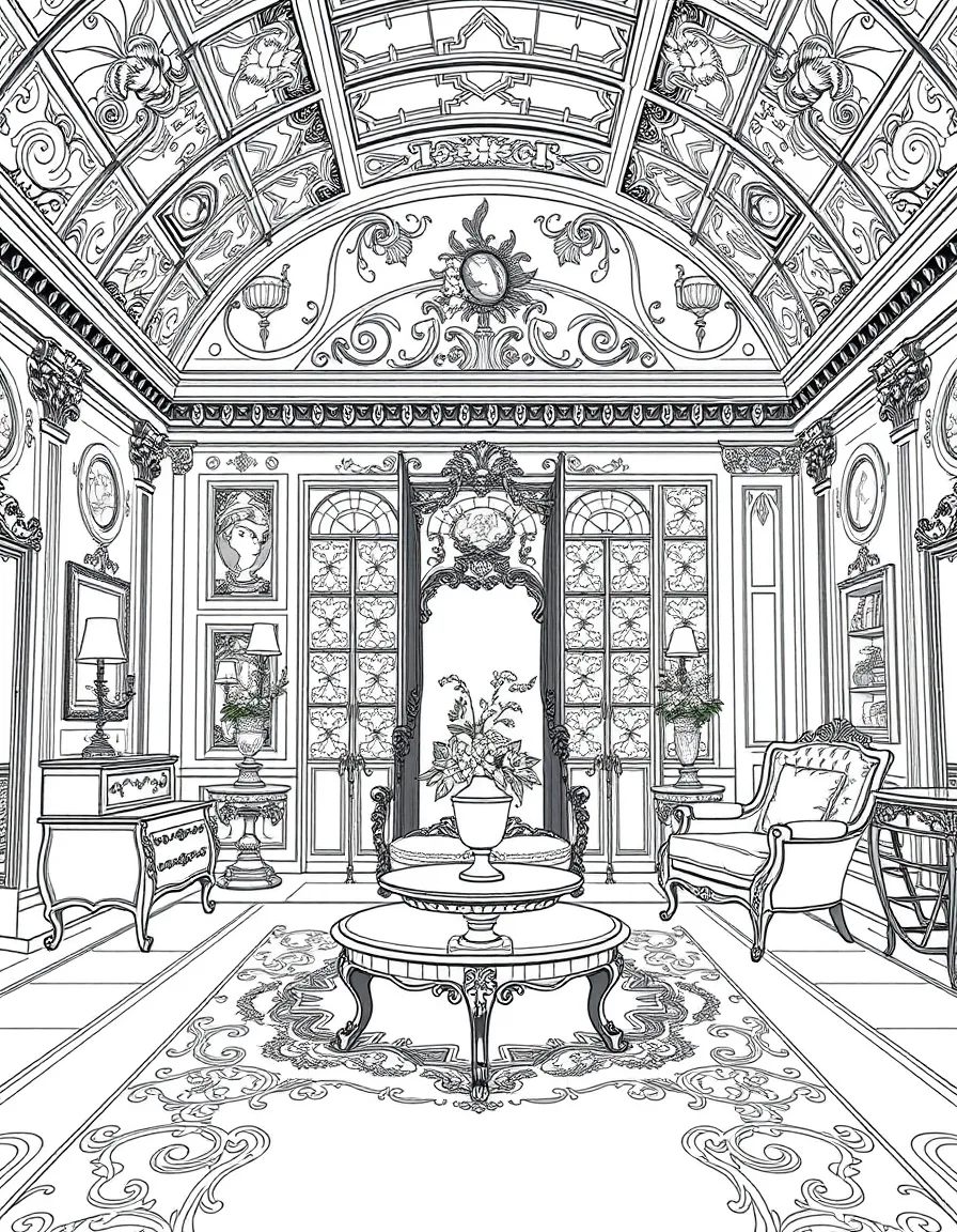 (France) Louvre Decorative Arts wing with furniture