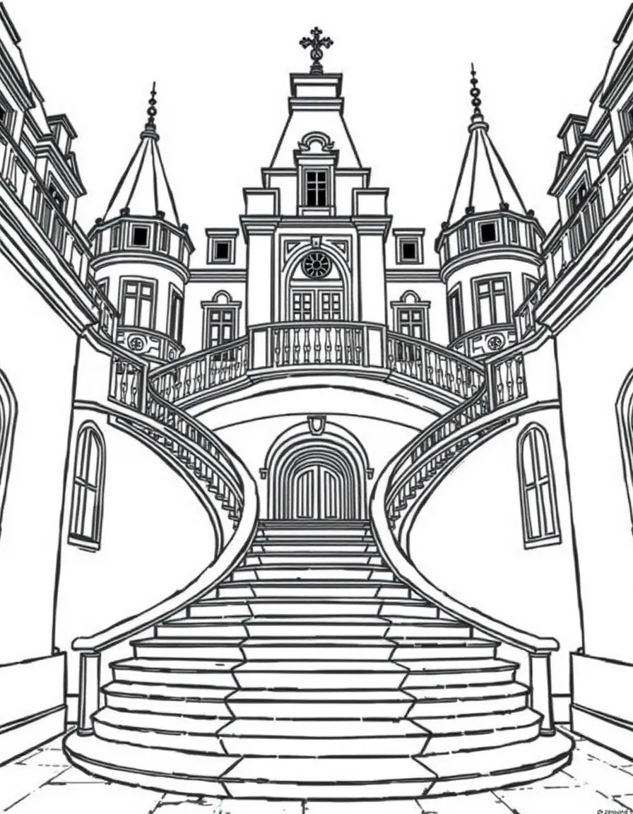 (France) Château de Fontainebleau horseshoe staircase