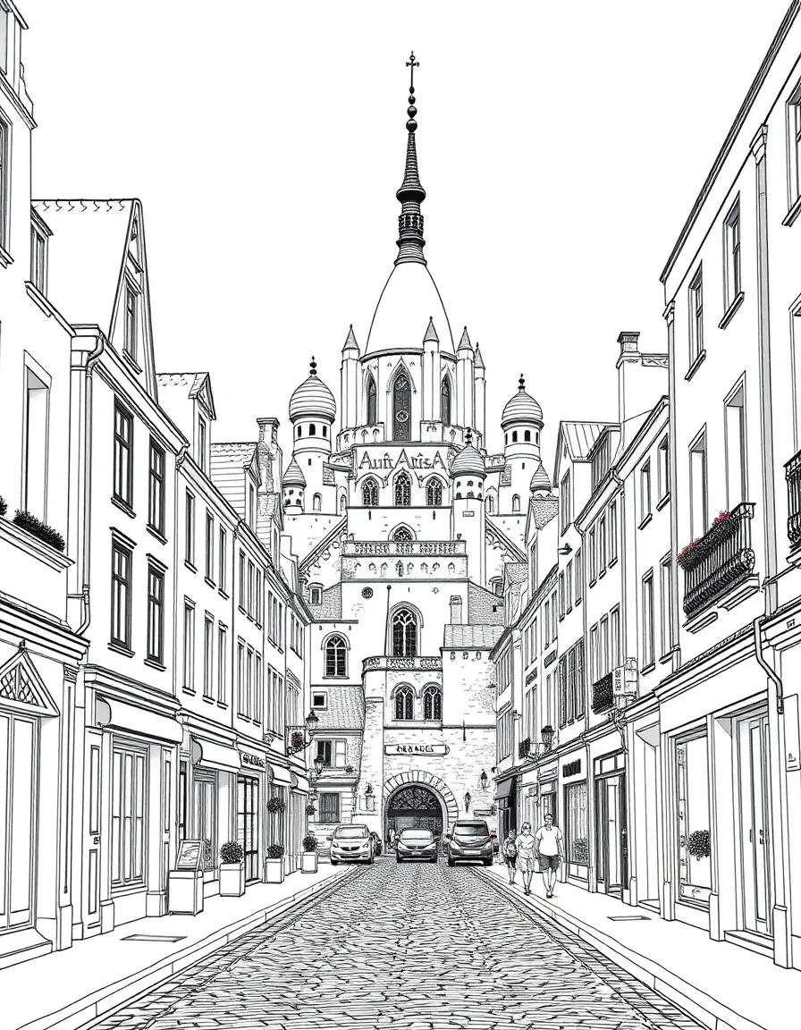 (France) Mont-Saint-Michel Grande Rue main street