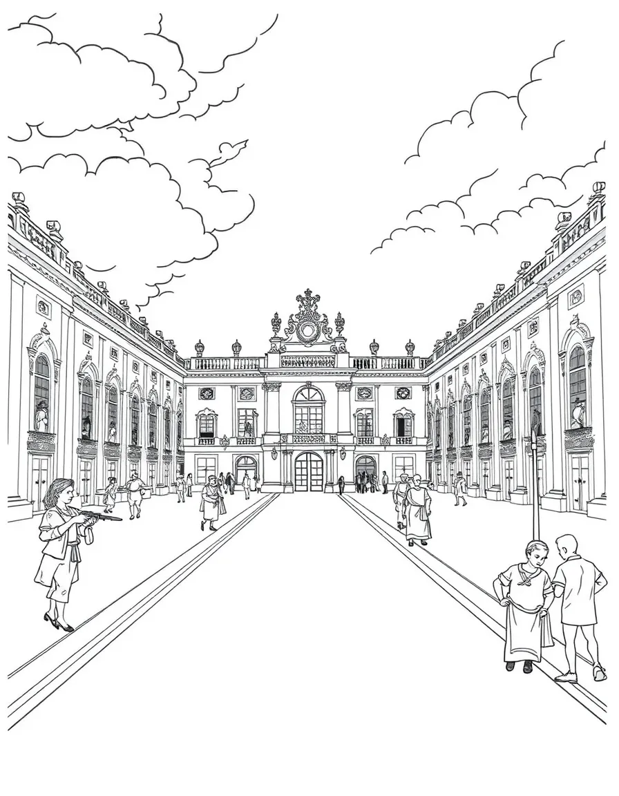 (France) Versailles Galerie des Batailles battle paintings