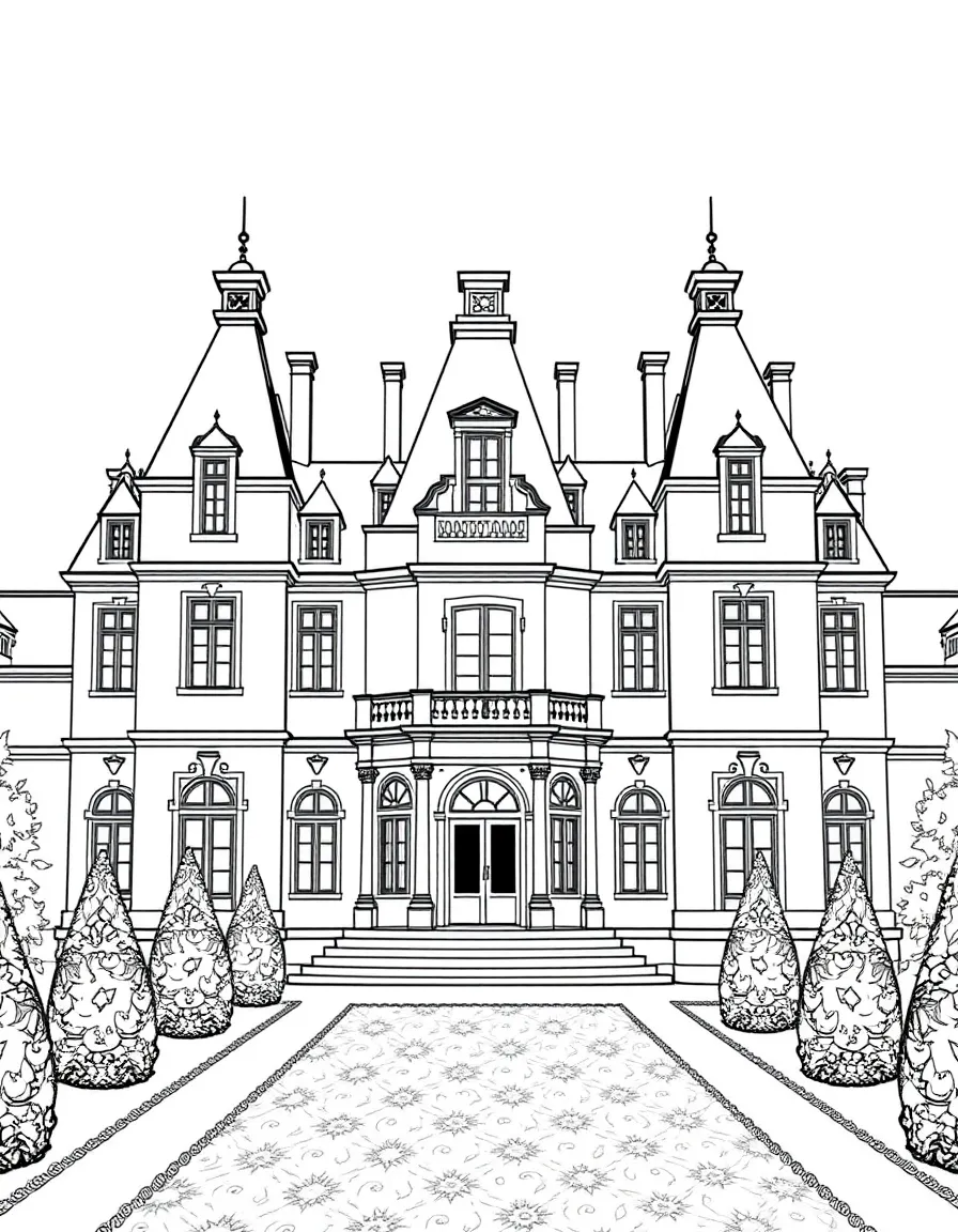 (France) Château de Champs-sur-Marne classical symmetry