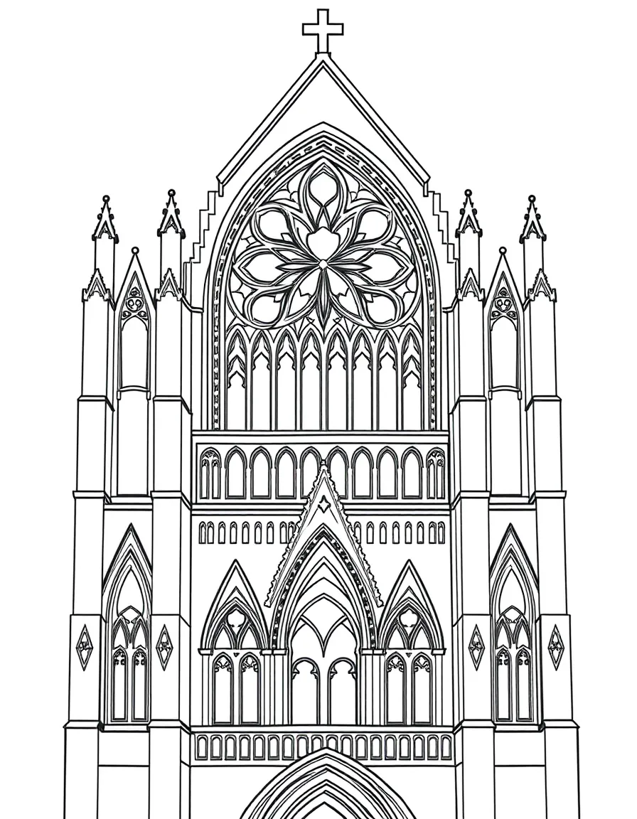 (France) Notre-Dame north rose window tracery