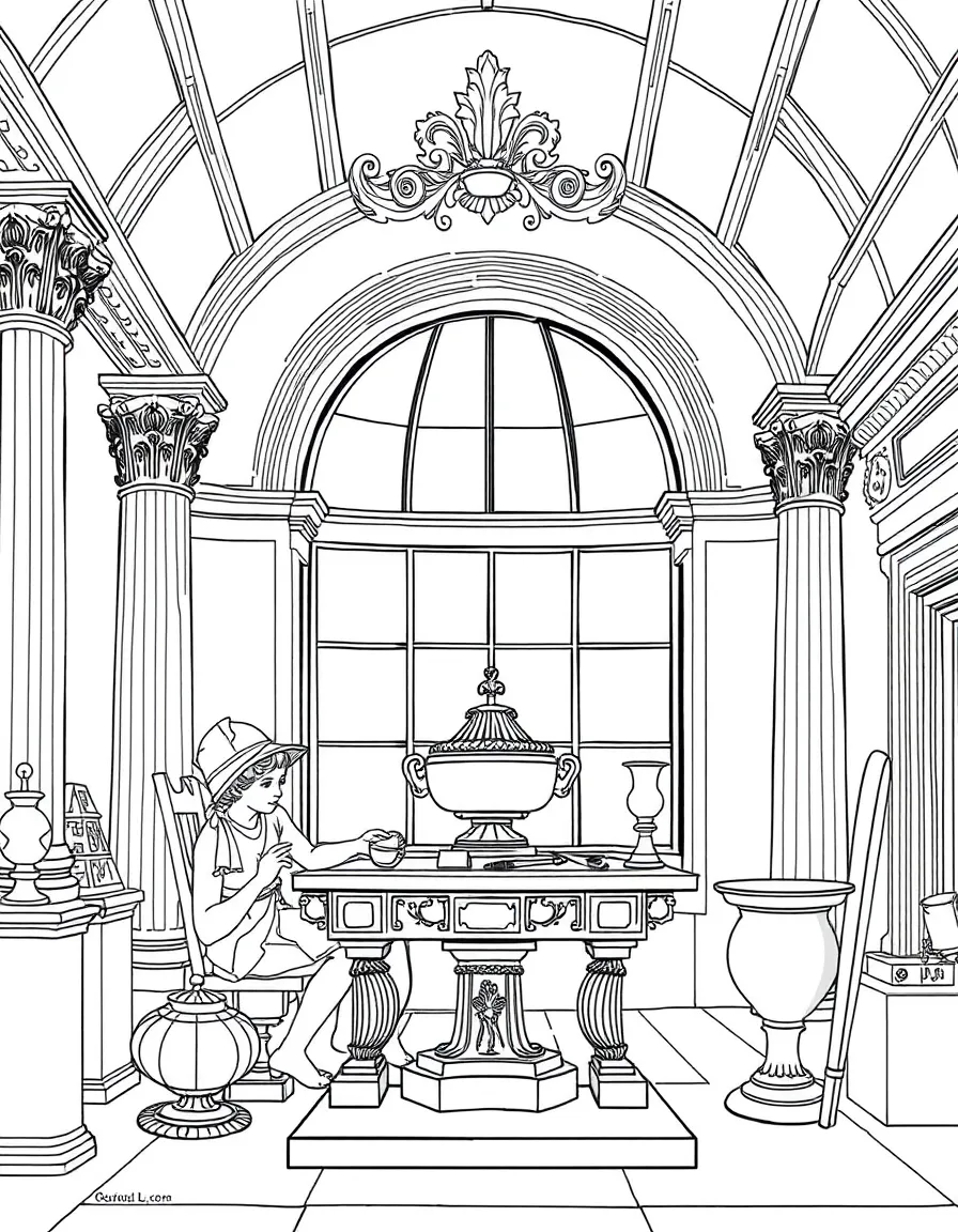 (France) Louvre antiquities restoration workshop