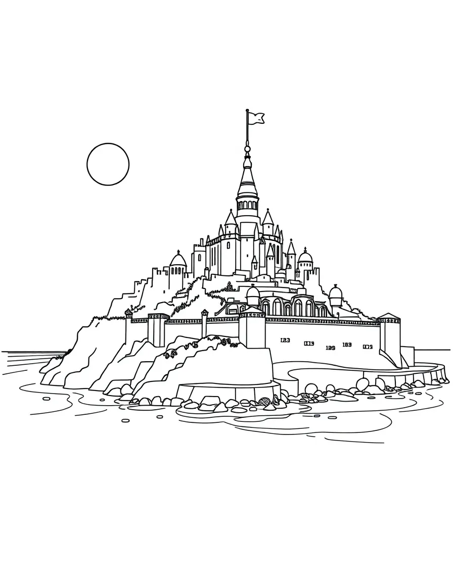 (France) Mont-Saint-Michel astronomical tides calendar