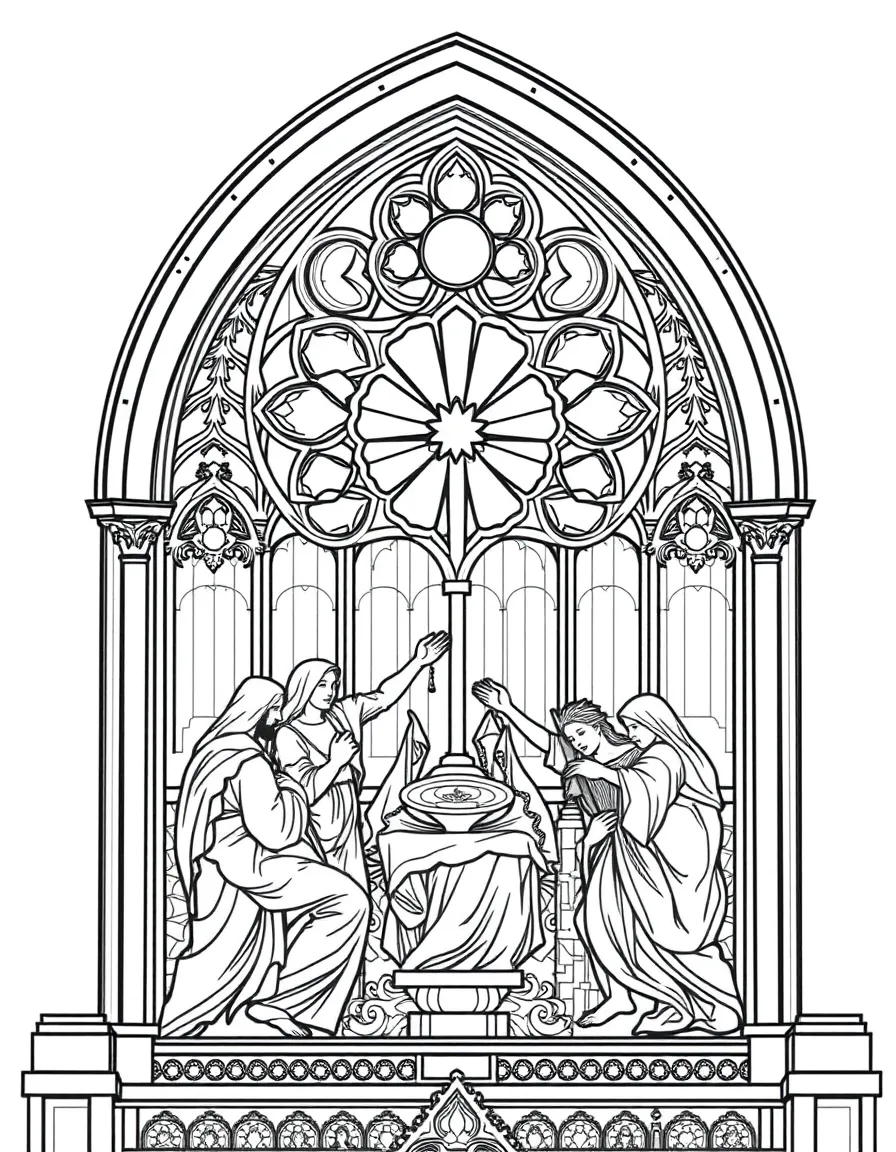 (France) Notre-Dame western rose window Last Judgment