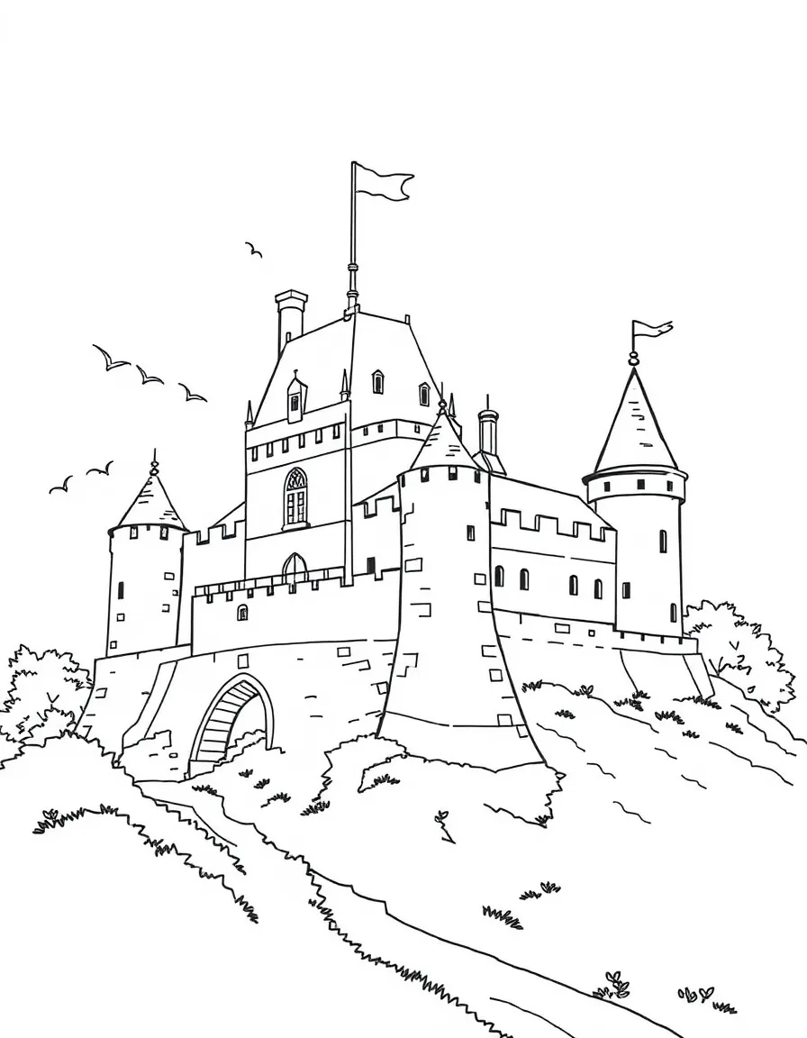 (France) Château de Sedan fortress battlements