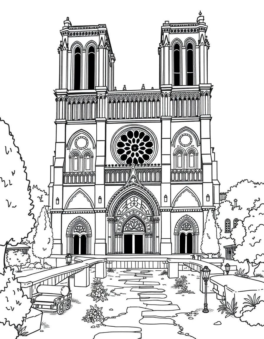 (France) Notre-Dame archaeological garden medieval foundations