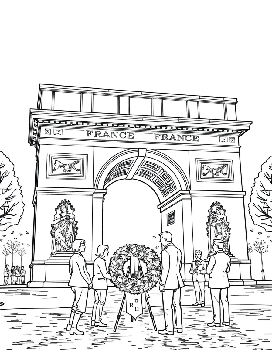 (France) Arc de Triomphe wreath laying ceremony