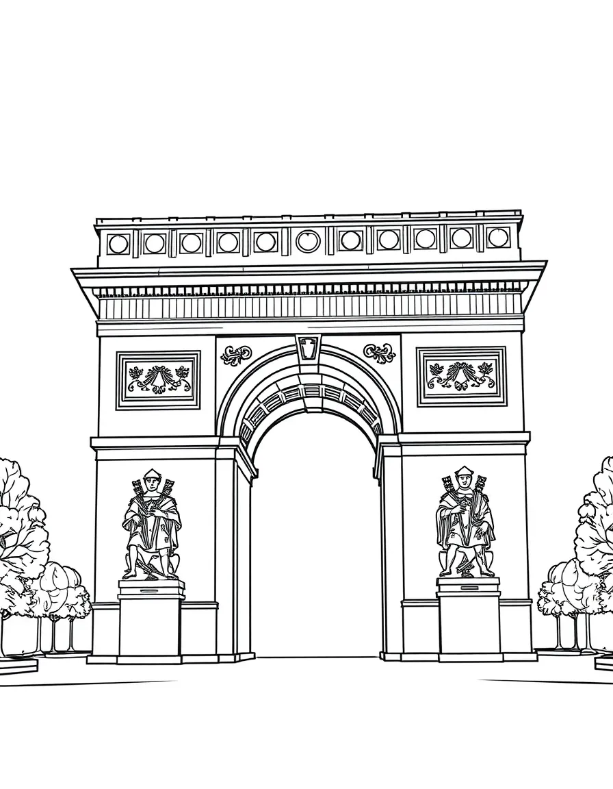 (France) Arc de Triomphe sculptural program symbols