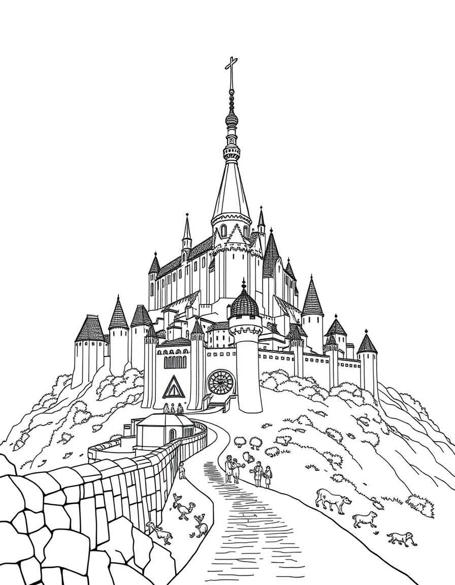 (France) Mont-Saint-Michel medieval pilgrimage route