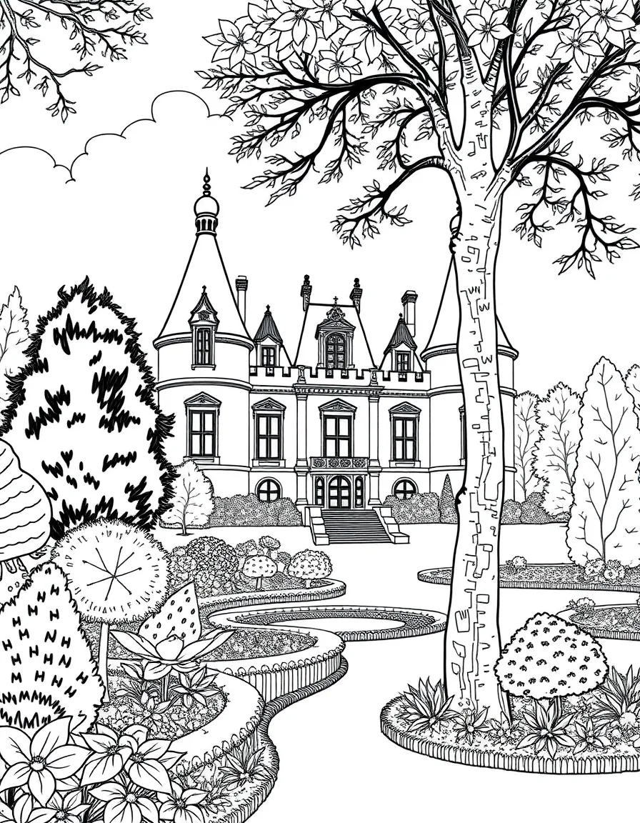 (France) Château de Hautefort baroque gardens