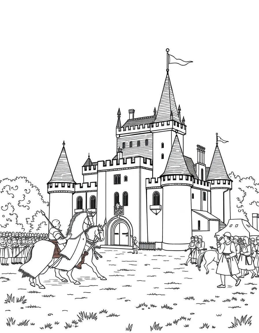 (France) Château de Pierrefonds medieval tournament field