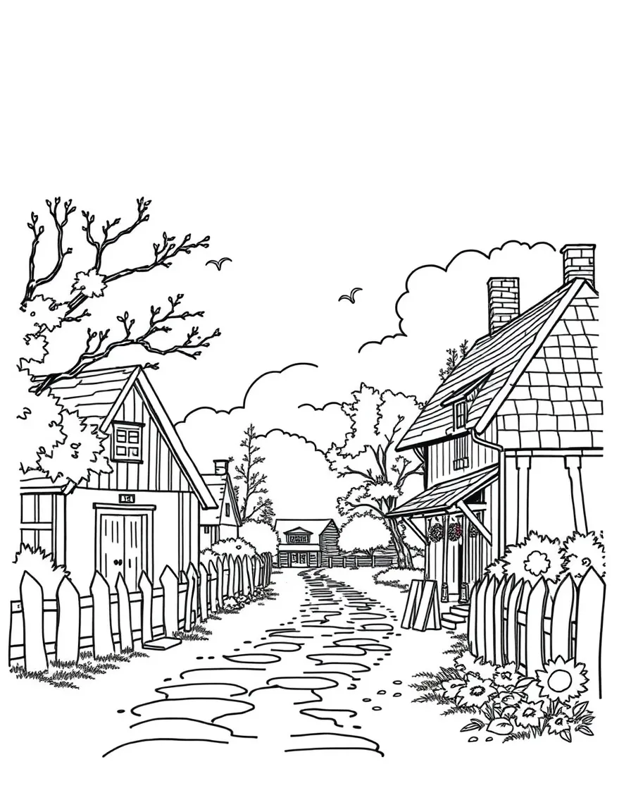 (Massachusetts) Old Sturbridge Village colonial scene
