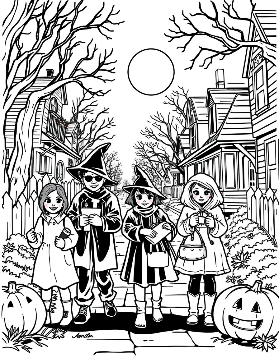 (Massachusetts) Trick-or-treating in Salem at Halloween