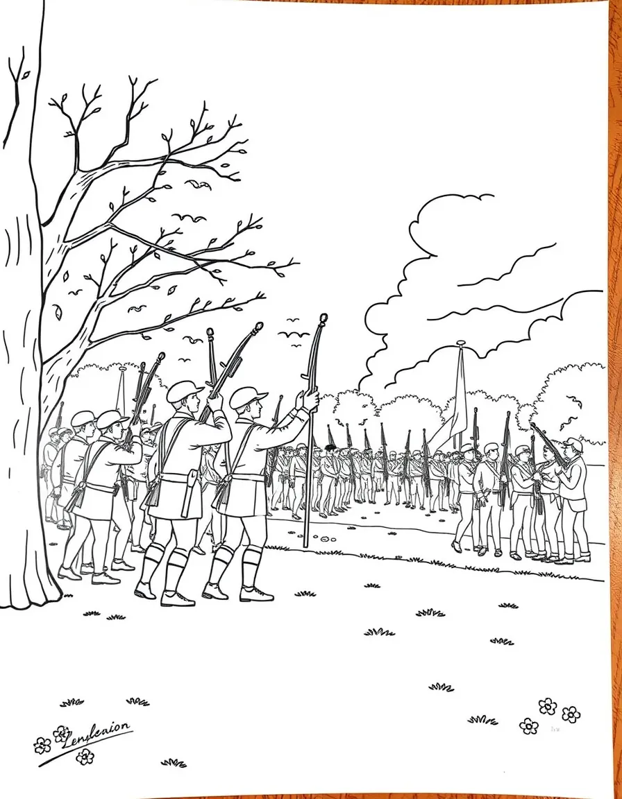 (Massachusetts) Patriots' Day reenactment at Lexington Green