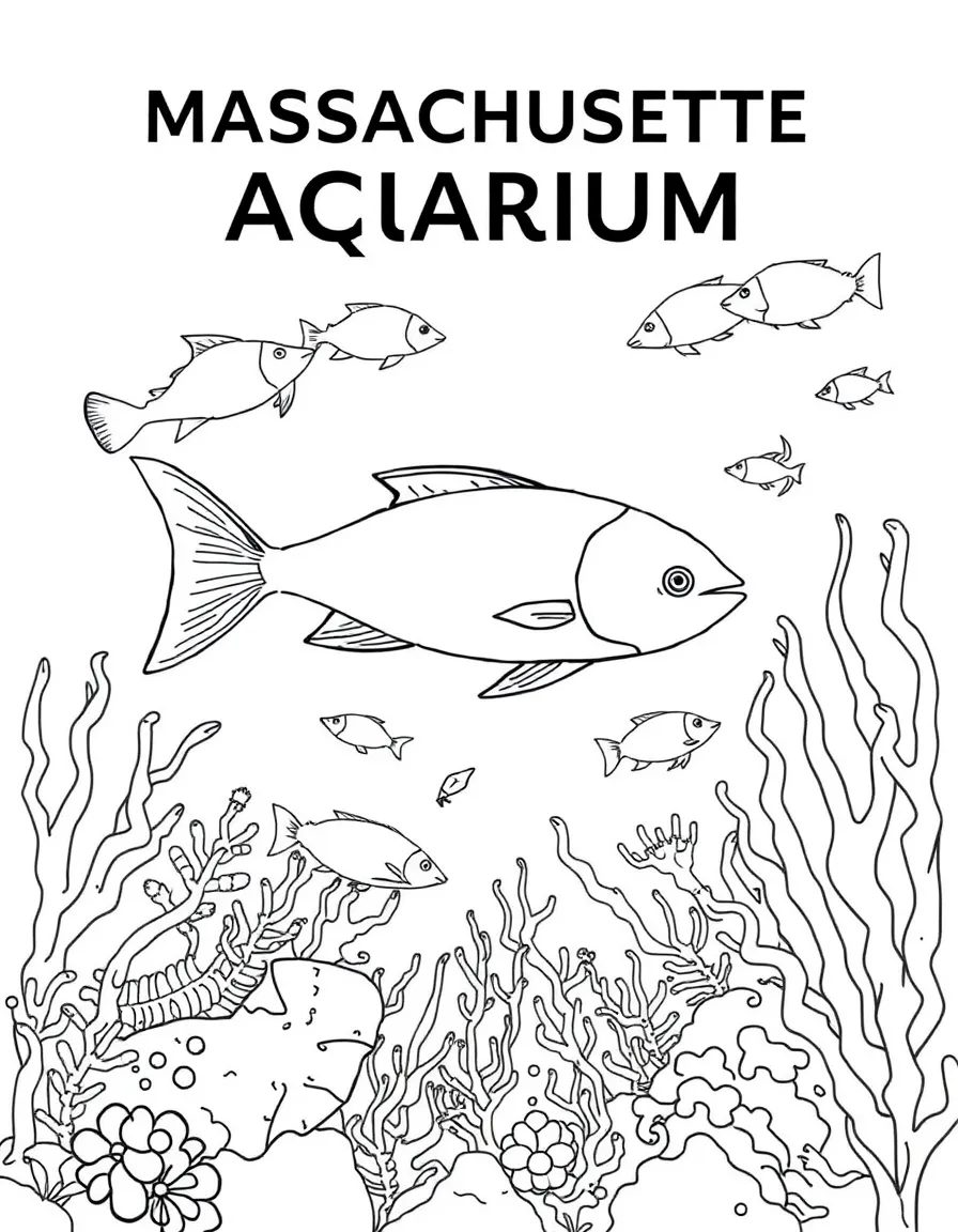 (Massachusetts) Aquarium with fish and sea creatures