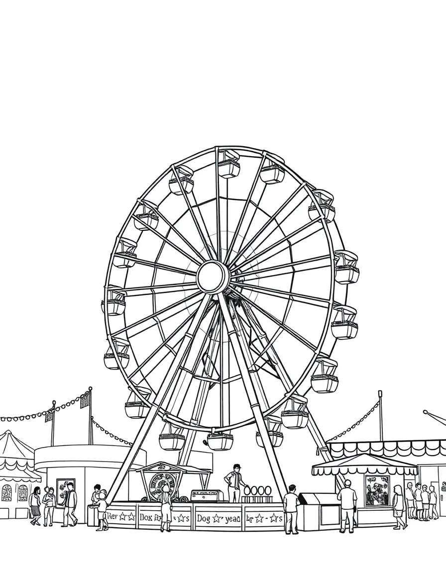 (Massachusetts) County fair with Ferris wheel