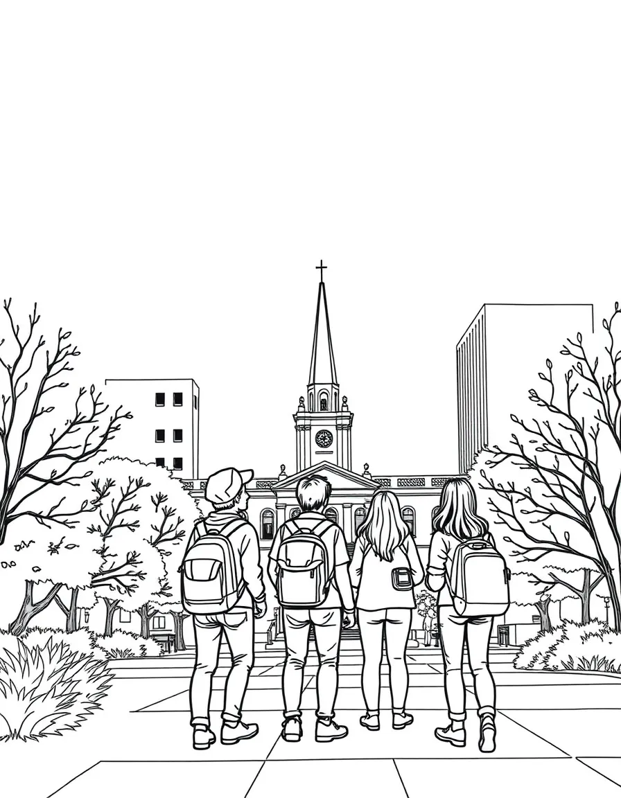 (Massachusetts) College students studying at Boston University