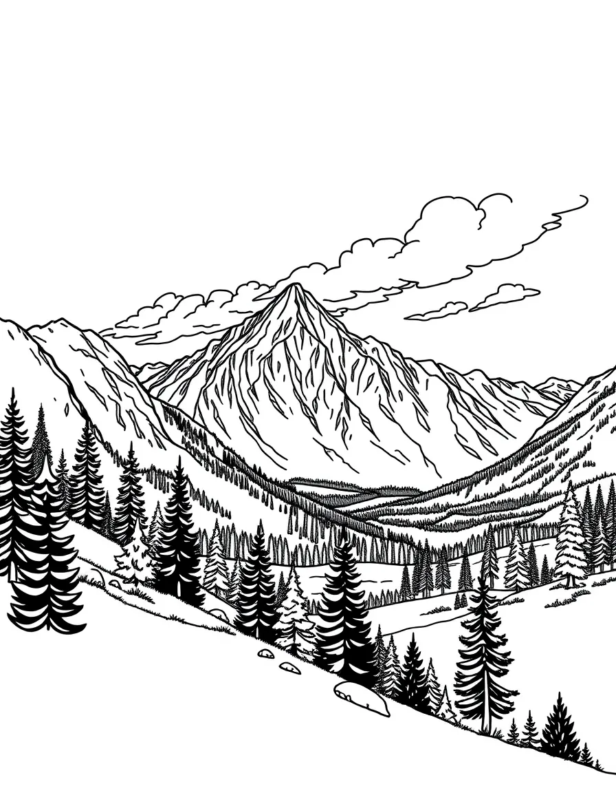 (Idaho) A scenic view of the Sawtooth Mountains