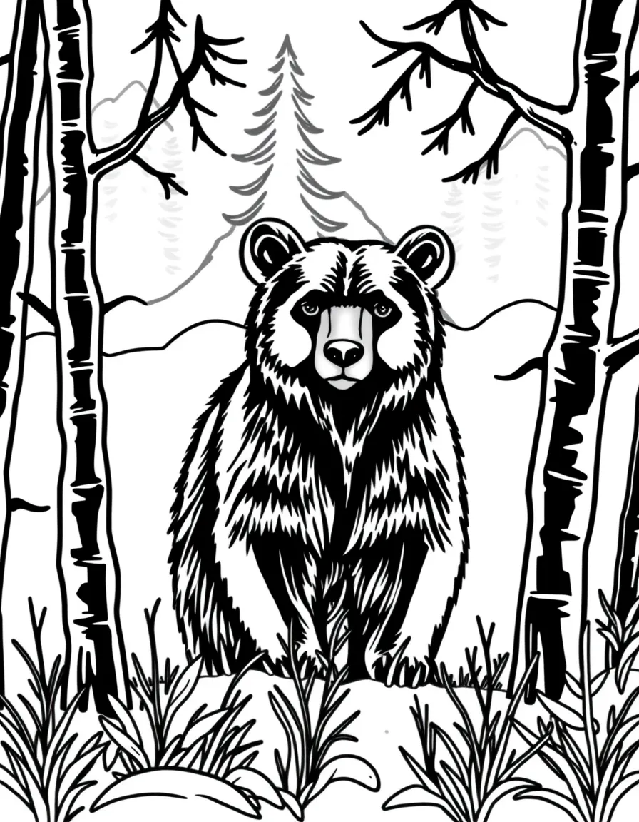 (Idaho) A black bear in an Idaho forest