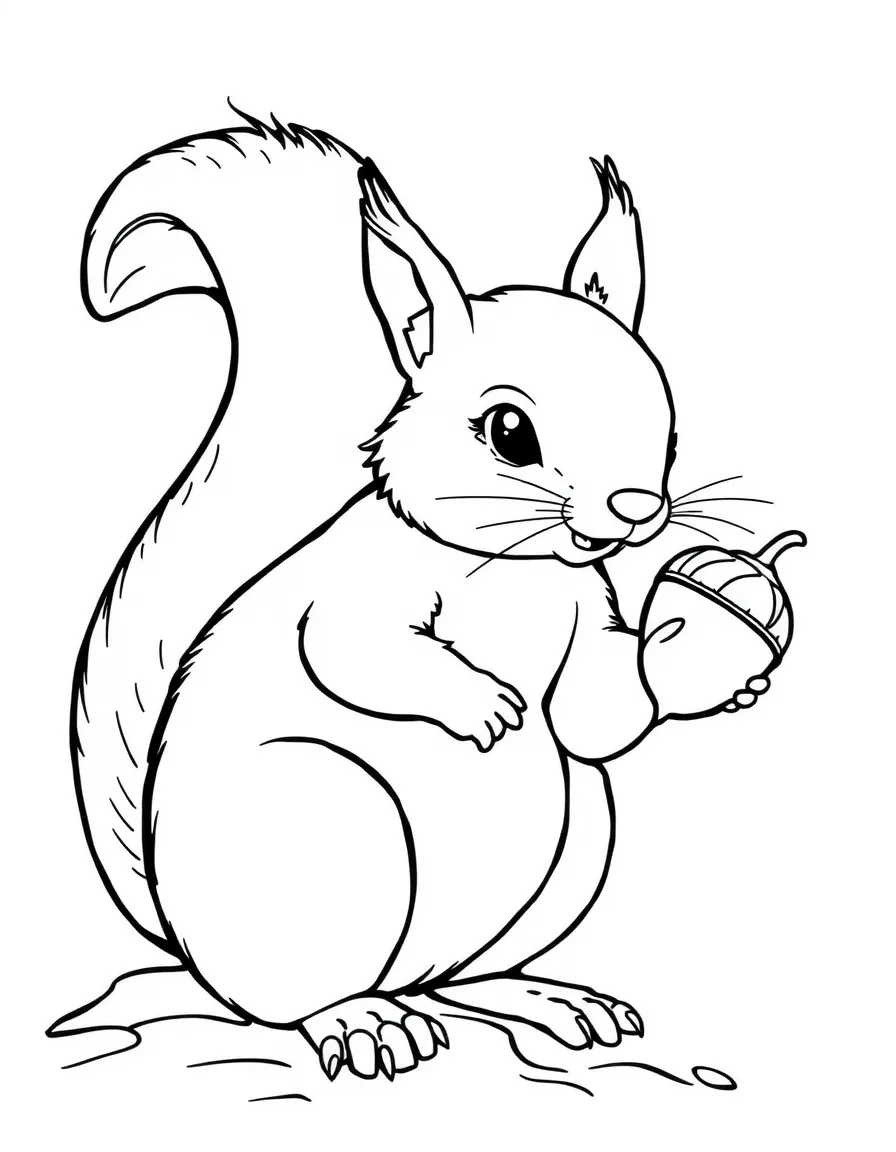 (Idaho) A squirrel holding an acorn