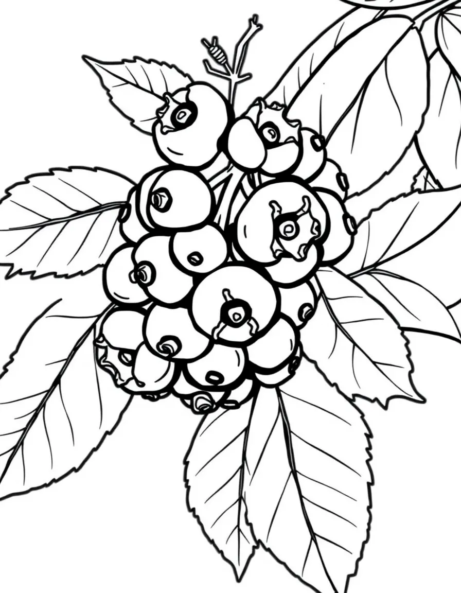 (Idaho) A cluster of Idaho huckleberries