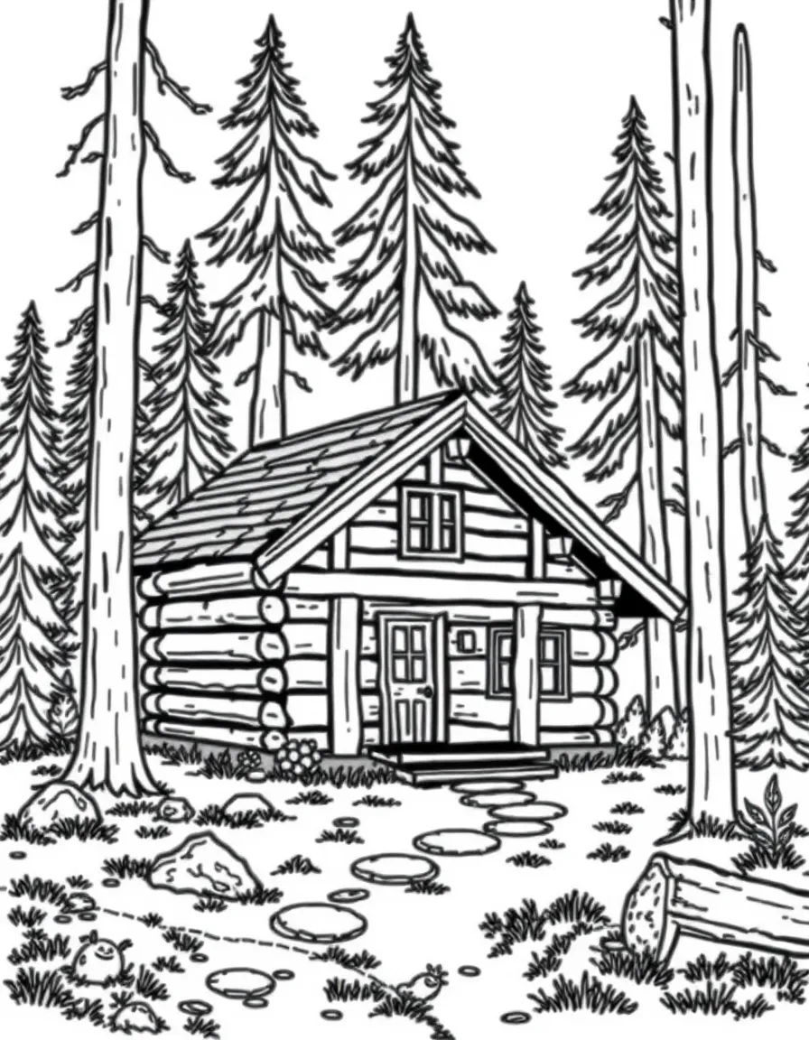 (Idaho) A log cabin in the woods