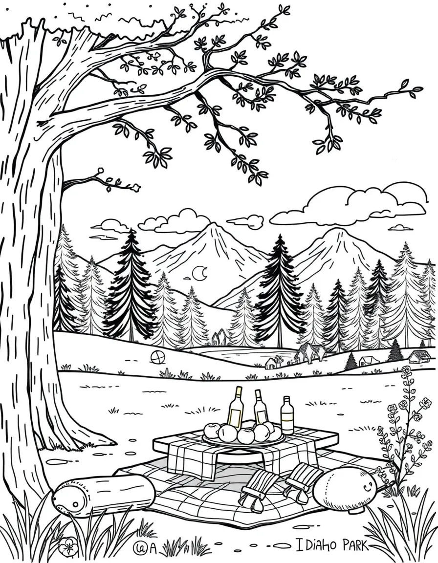 (Idaho) A picnic in an Idaho park