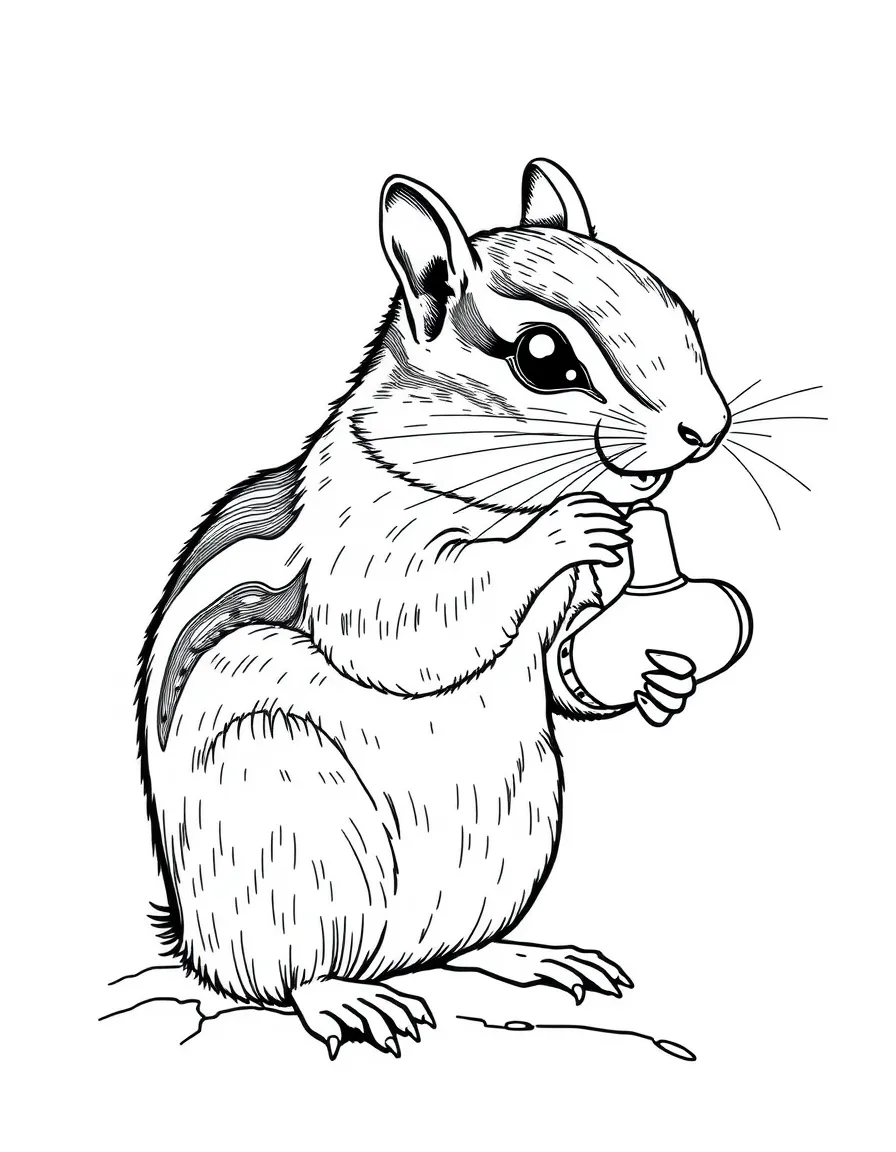 (Idaho) A chipmunk nibbling on a snack