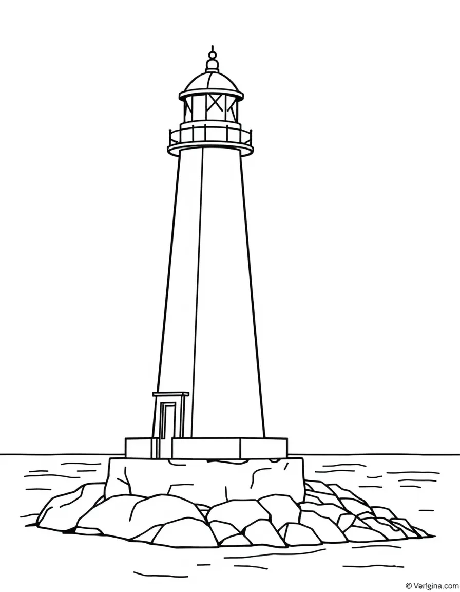 (Virginia) Virginia Beach lighthouse standing tall on the shore